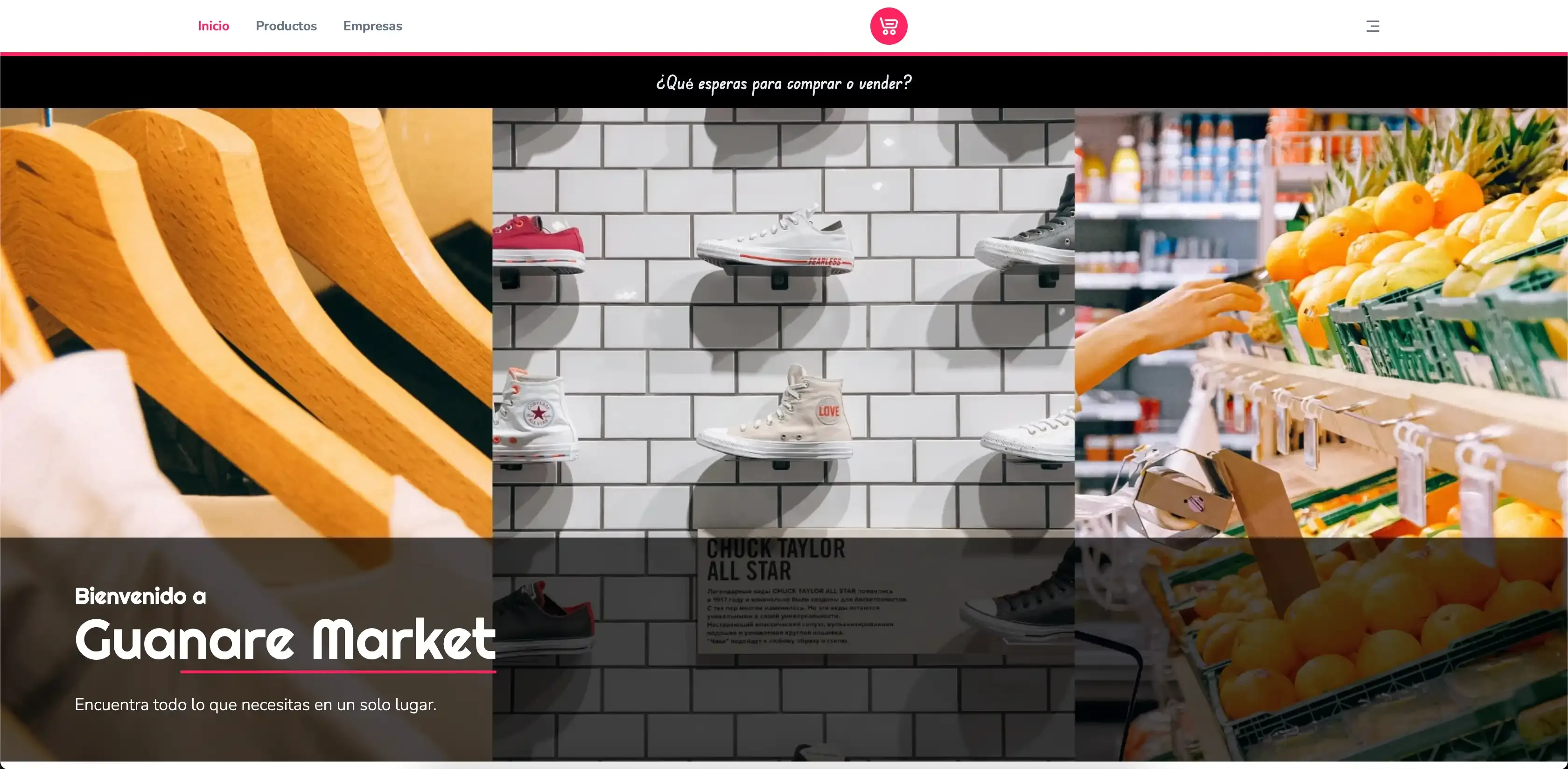 Screenshot of Guanare Market project