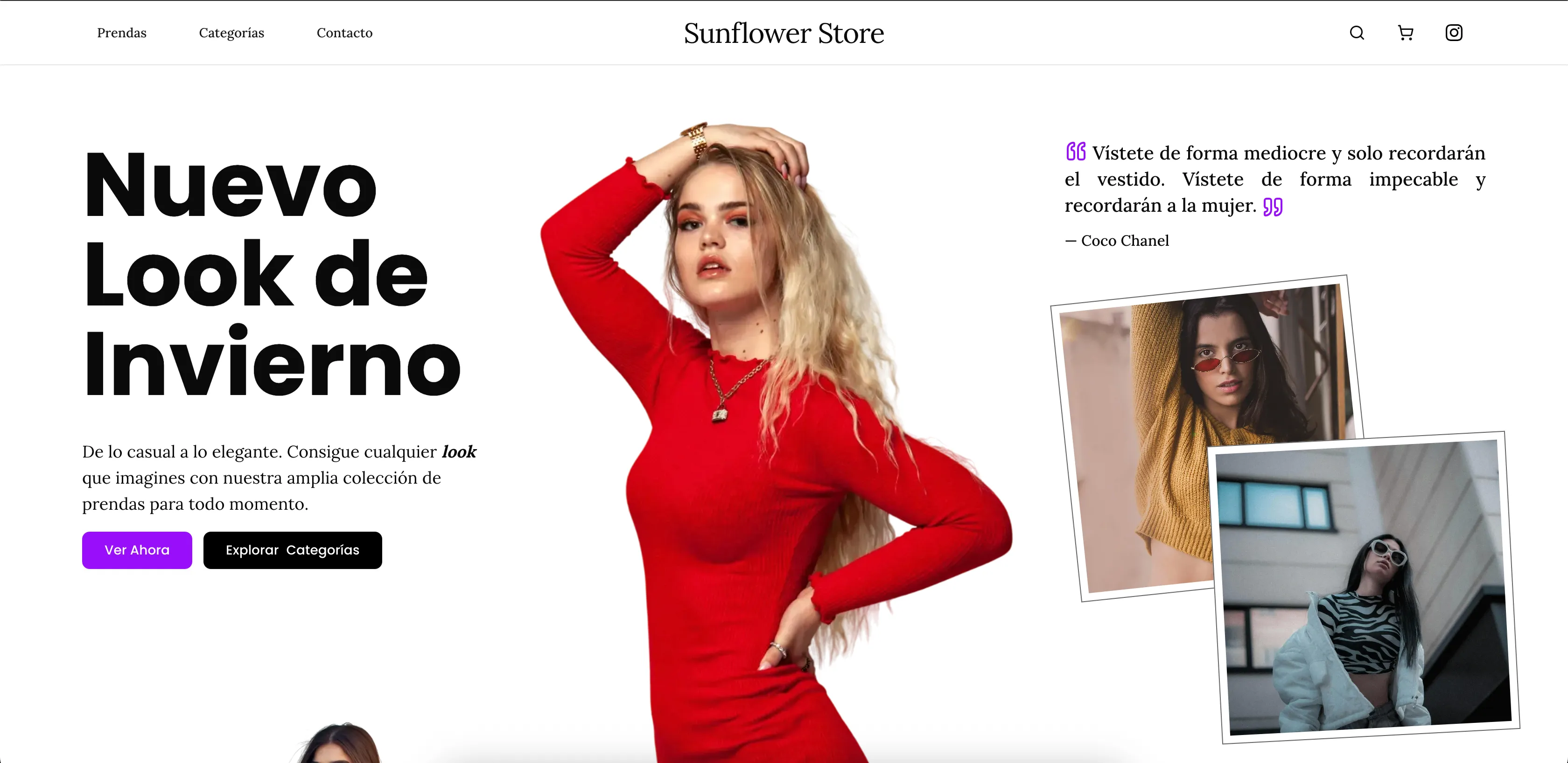 Sunflower Store project screenshot as background